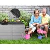 290L Outdoor Storage Box – Black and Grey
