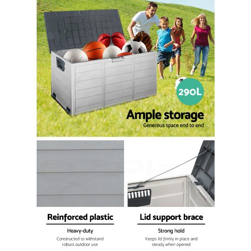 290L Outdoor Storage Box – Grey