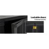 Outdoor Storage Cabinet Lockable Cupboard Garage 92cm – Black