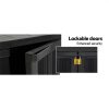 Outdoor Storage Cabinet Lockable Cupboard Garage 92cm – Black