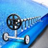 Solar Swimming Pool Cover Roller Wheel Blanket Adjustable – 7×4 m