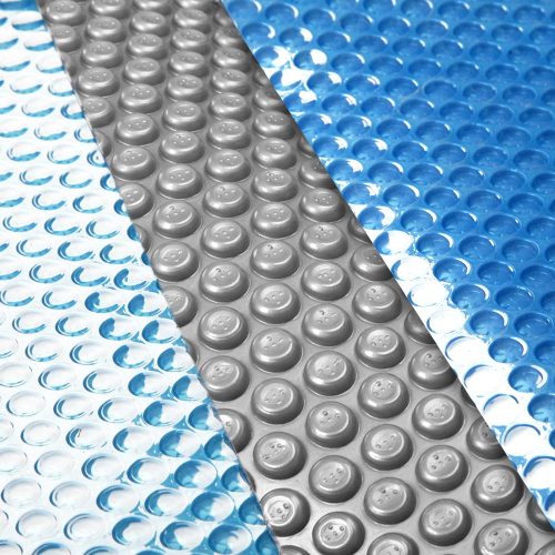 Solar Swimming Pool Cover – 8×4.2 m, Blue and Grey