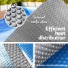 Solar Swimming Pool Cover – 8×4.2 m, Blue and Grey