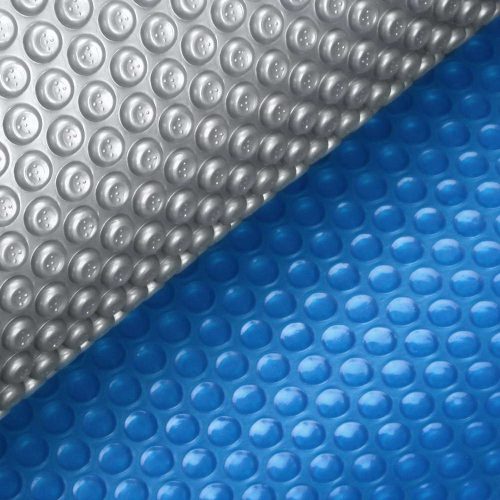 Solar Swimming Pool Cover 400 Micron Outdoor Bubble Blanket – 9.5×5 m, Blue and Grey