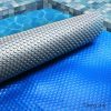 Solar Swimming Pool Cover 400 Micron Outdoor Bubble Blanket – 9.5×5 m, Blue and Grey