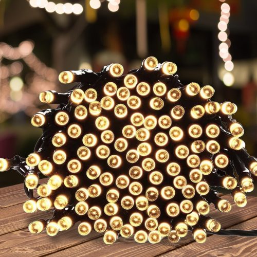 Solar Powered LED Fairy String Lights Outdoor Garden Party Wedding Controller – 35 M, Warm White