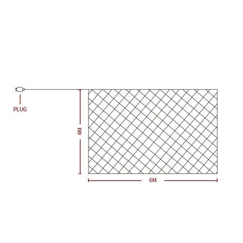 Christmas Net Lights Mesh String Fairy Light Party Wedding – Multicolor, 880 LED