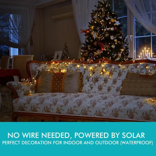 String Solar Powered Fairy Lights Garden Christmas Decor – Multicolor, 400 LED