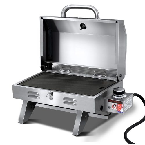 Portable Gas BBQ Grill with Double Sided Plate