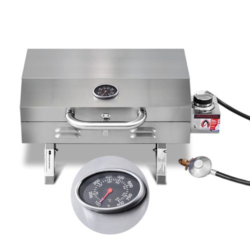 Portable Gas BBQ Grill with Double Sided Plate