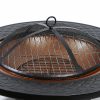 3 in 1 Outdoor Garden Fire Pit BBQ Firepit Brazier Round Stove Patio Heater