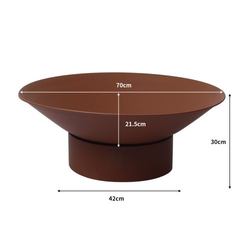 2 IN 1 Steel Fire Pit Firepit Pits Bowl Garden Outdoor Patio Fireplace Heater – Rust