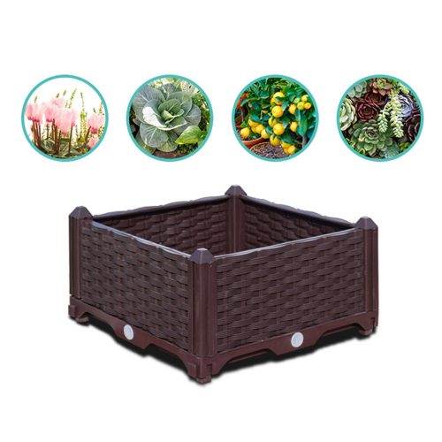 Raised Planter Box Vegetable Herb Flower Outdoor Plastic Plants Garden Bed with Legs