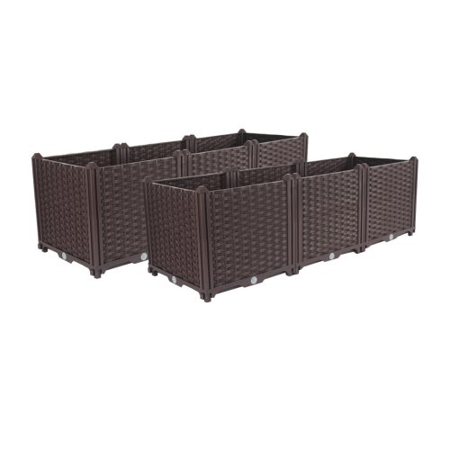 Elevated Raised Garden Bed Plants Vegetable Herb Flower Outdoor Plastic Planter Box
