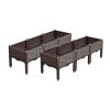 Raised Planter Box Vegetable Herb Flower Outdoor Plastic Plants Garden Bed with Legs