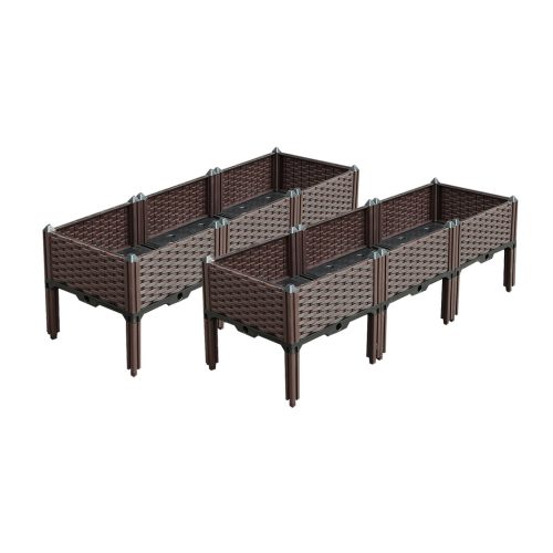 Raised Planter Box Vegetable Herb Flower Outdoor Plastic Plants Garden Bed with Legs
