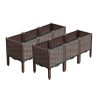 Elevated Raised Garden Bed Plants Vegetable Herb Flower Outdoor Plastic Planter Box