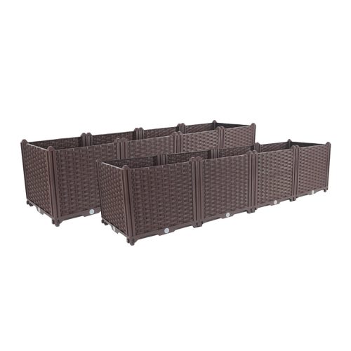 Elevated Raised Garden Bed Plants Vegetable Herb Flower Outdoor Plastic Planter Box