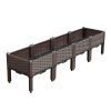 Raised Planter Box Vegetable Herb Flower Outdoor Plastic Plants Garden Bed with Legs
