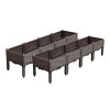 Raised Planter Box Vegetable Herb Flower Outdoor Plastic Plants Garden Bed with Legs
