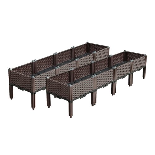 Raised Planter Box Vegetable Herb Flower Outdoor Plastic Plants Garden Bed with Legs