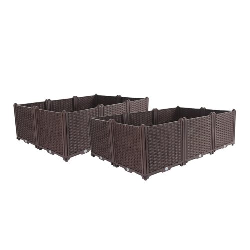 Elevated Raised Garden Bed Plants Vegetable Herb Flower Outdoor Plastic Planter Box