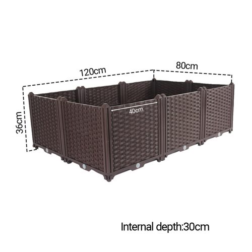 Elevated Raised Garden Bed Plants Vegetable Herb Flower Outdoor Plastic Planter Box