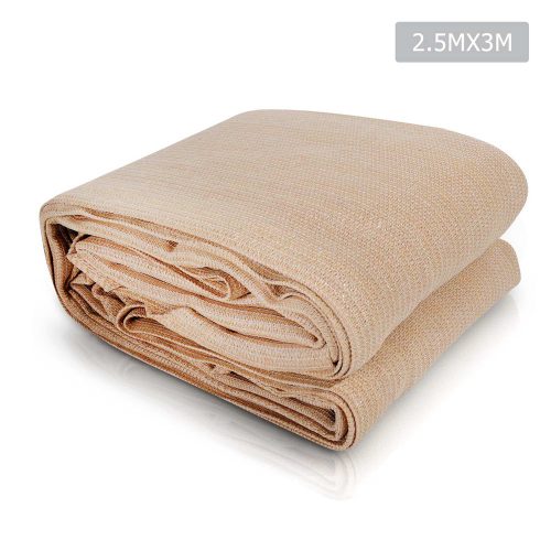 98% UV Sun Shade Sail Cloth Shadecloth Rectangle Canopy 280gsm – 2.5×3 m, Sand Beige