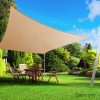 98% UV Sun Shade Sail Cloth Shadecloth Rectangle Canopy 280gsm – 2.5×3 m, Sand Beige