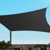 98% UV Sun Shade Sail Cloth Shadecloth Rectangle Canopy 280gsm – 6×8 m, Black