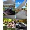 98% UV Sun Shade Sail Cloth Shadecloth Rectangle Canopy 280gsm – 6×8 m, Grey