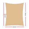 Waterproof Rectangle Shade Sail Cloth – Sand Beige – 4×5 m