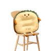 Cute Face Toast Bread Cushion Stuffed Car Seat Plush Cartoon Back Support Pillow Home Decor – 1