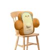 Happy Face Toast Bread Cushion Stuffed Car Seat Plush Cartoon Back Support Pillow Home Decor – 1