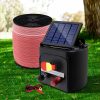 Electric Fence Energiser Solar Powered Energizer Charger + Tape – 1200M-3KM