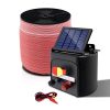 Electric Fence Energiser Solar Powered Energizer Charger + Tape – 2000M-3KM