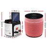 Electric Fence Energiser Solar Powered Energizer Charger + Tape – 2000M-8KM