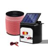 Electric Fence Energiser Solar Powered Energizer Charger + Tape – 2000M-8KM