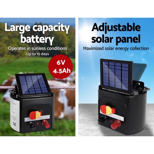 Solar Electric Fence Energiser Charger with Tape and 25pcs Insulators – 500M-5KM