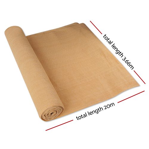 90% UV Shade Sail Cloth – 3.66×20 m, Beige