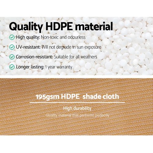 90% UV Shade Sail Cloth – 3.66×20 m, Beige