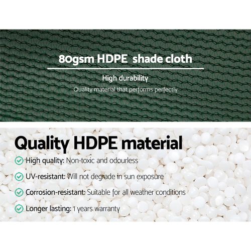30% UV Shade Cloth Shadecloth Sail Garden Mesh Roll Outdoor – 3.66×20 m, Green