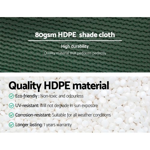 30% UV Shade Cloth Shadecloth Sail Garden Mesh Roll Outdoor – 3.66×20 m, Green