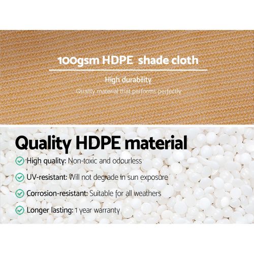 50% UV Shade Sail Cloth – 3.66×30 m, Beige