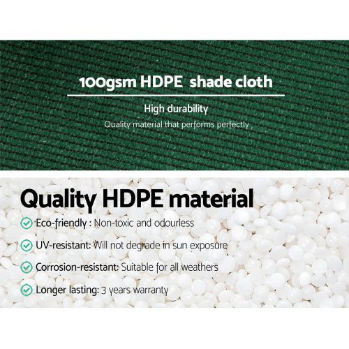 50% UV Shade Sail Cloth – 3.66×30 m, Green