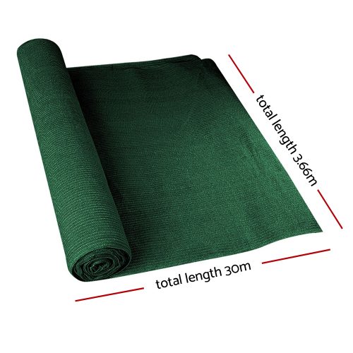 70% Sun Shade Cloth Shadecloth Sail Roll Mesh Outdoor 175gsm – 3.66×30 m, Green