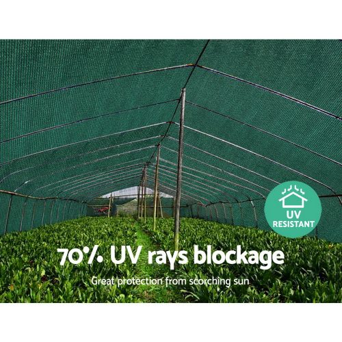 70% Sun Shade Cloth Shadecloth Sail Roll Mesh Outdoor 175gsm – 3.66×30 m, Green