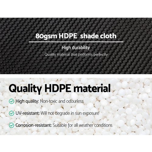 30% UV Shade Cloth Shadecloth Sail Garden Mesh Roll Outdoor – 3.66×30 m, Black