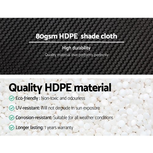 30% UV Shade Cloth Shadecloth Sail Garden Mesh Roll Outdoor – 3.66×30 m, Black
