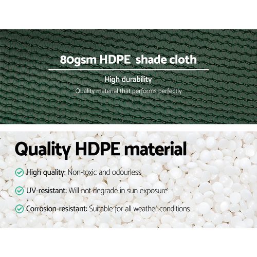 30% UV Shade Cloth Shadecloth Sail Garden Mesh Roll Outdoor – 3.66×30 m, Green